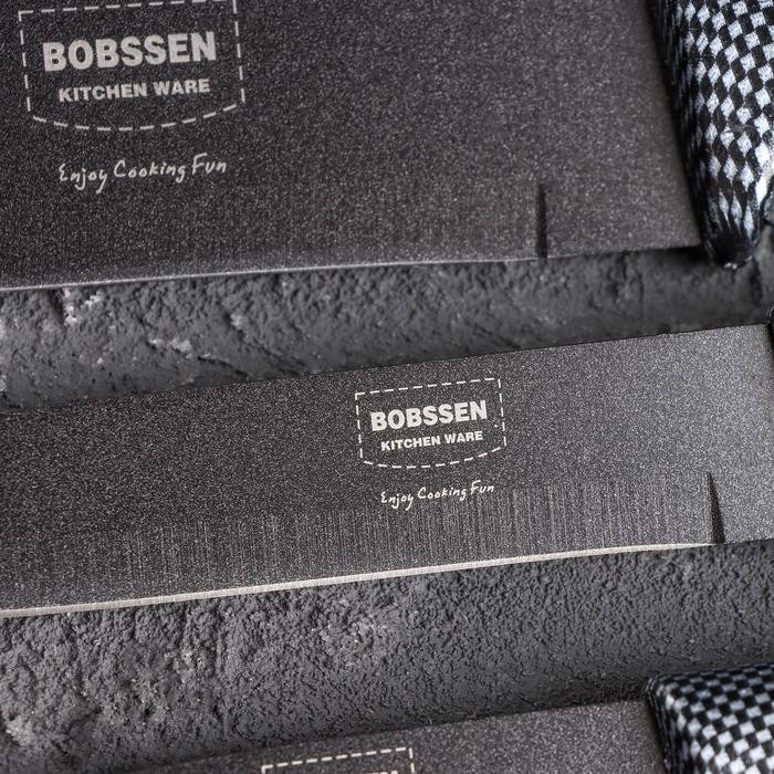 Набор кухонных ножей «Гипноз», 6 предметов, цвет чёрный