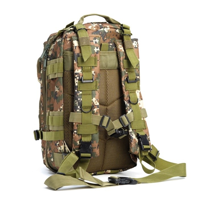 Рюкзак тактический туристический Storm tactic, 30 л, с карманами, расцветка пиксели, зелёный