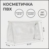 Косметичка на молнии, цвет красный/прозрачный