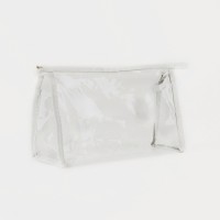 Косметичка на молнии, цвет красный/прозрачный