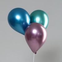 Шар латексный хром 12", набор 50 шт., цвет МИКС