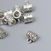 Бейл (держатель д/кулона) металл д/творчества "Майя" серебро G101B607 1,1х0,8 см