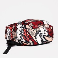 Рюкзак школьный из текстиля на молнии, 3 кармана, цвет серый/чёрный