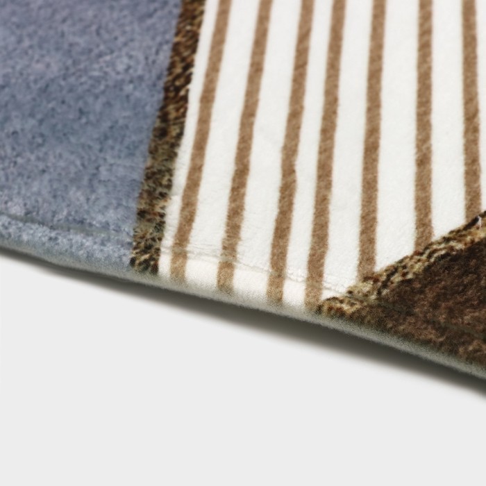 Коврик для ванной и туалета Доляна «Мелаж», 45×120 см