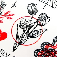 Татуировка на тело "Символы" 10х15 см