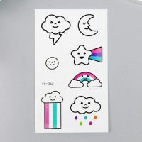 Татуировка на тело цветная фосфорная "Созвездия" МИКС 10х6 см