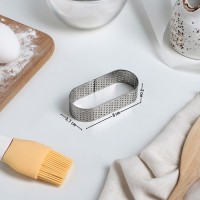 Форма перфорированная для выпечки «Овал», 3,5×8×2 см