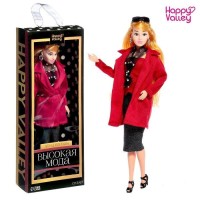 Кукла-модель шарнирная «Высокая мода», красный стиль
