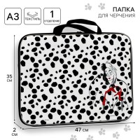 Папка для черчения и рисунков А3, 47×35×2 см с ручками, текстильная, «Злодейки»