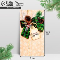 Конверт для денег «С Новым Годом!», 16.5×8 см