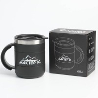 Термокружка, 450 мл, «Мастер К», сохраняет тепло 2 ч, черная