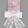 Бант для волос на заколке с лентами «Сердечки», белый, Принцессы Дисней