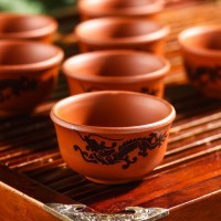 Набор для чайной церемонии «Дракон», 10 предметов: чайник 14×9,5×8,5 см, 8 чашек 5×3 см, чахай 150 мл