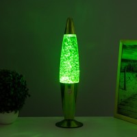 Лава-лампа "Ракета" 1х30Вт Е14-R39 (блестки) зеленый 11х11х41см