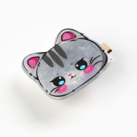 Заколка для волос светящаяся «Котик», 3.4 х 3 см