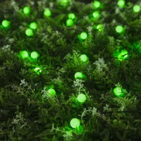 Гирлянда «Нить», 4.5 м, с насадками в виде шариков, IP44, 30 LED, 2 режима, солнечная батарея, тёмная нить, свечение зелёное