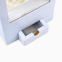 Коробка подарочная для цветов с вазой из МГК складная, упаковка, «Love», 16×23×16 см