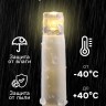 Гирлянда «Занавес» 2×1.5 м, IP65, УМС, белая нить каучук, 300 LED, свечение тёплое белое, 220 В