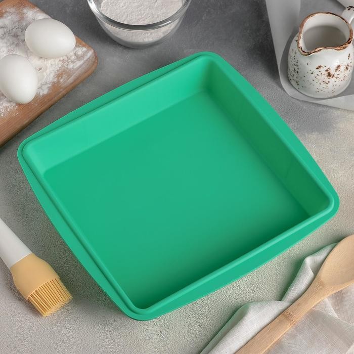 Форма для выпечки Доляна «Квадрат», 27×27×4 см, цвет МИКС