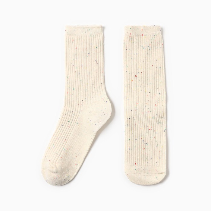 Носки женские KAFTAN "Крапинка" размер 36-39 (23-25 см), молочный