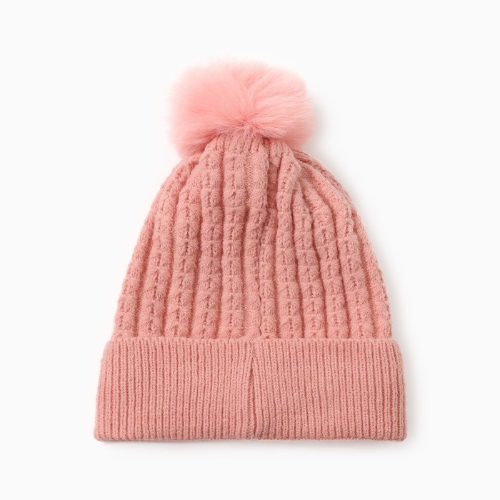 Шапка детская «Крошка Я», размер 48-50 см, пудровая
