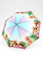Зонт - трость детский «Зверюшки», полуавтоматический, 8 спиц, R=41/47 см, d=82 см, разноцветный