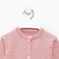Кардиган вязаный Крошка Я, рост 68-74 см, розовый