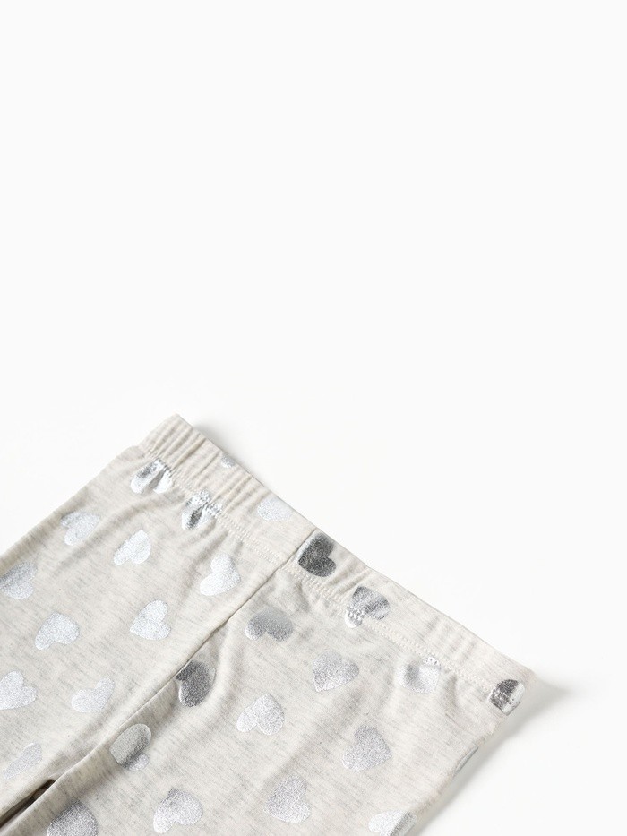 Лосины Крошка Я «Сердце», рост 68-74 см, серые