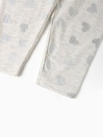 Лосины Крошка Я «Сердце», рост 68-74 см, серые