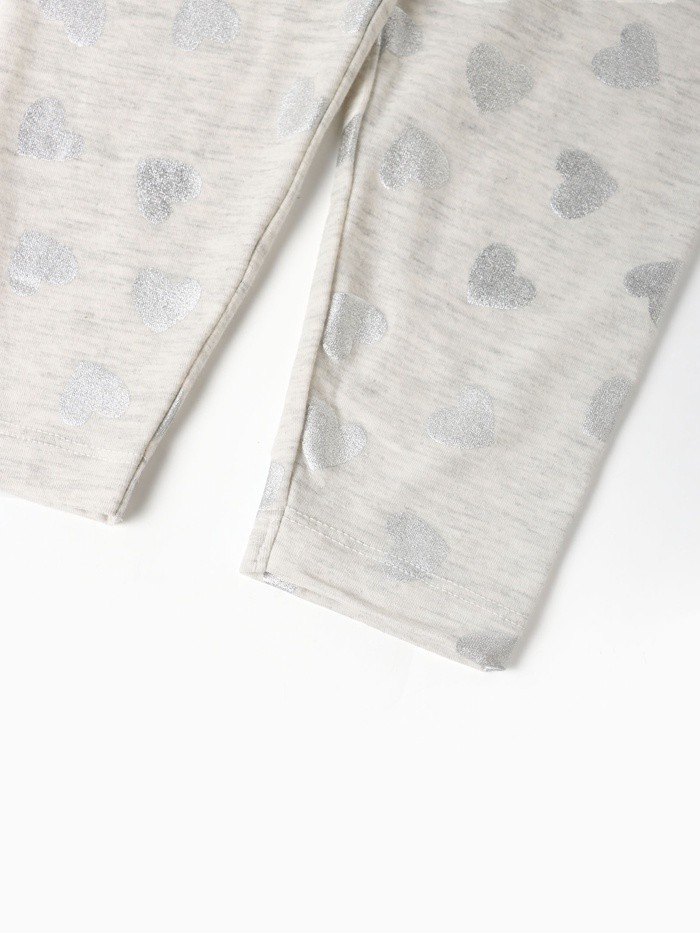 Лосины Крошка Я «Сердце», рост 68-74 см, серые