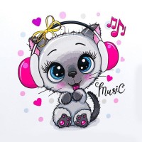 Кроватка «Котенок в наушниках»