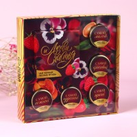 Подарочный набор «Любви и счастья»: крем-мёд 30 г. Х 5 шт., чай с лесными ягодами 50 г.