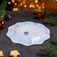 Тарелка обеденная Доляна «Новогоднее настроение», d=25 см