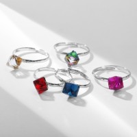 Кольцо «Кубик», МИКС, безразмерное