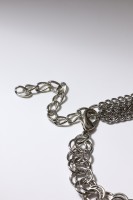 Браслет металл «Цепь» сердце объёмное, цвет серебро, L=18 см