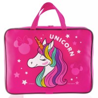 Папка с ручками А4, 35×10×27 см, «Минни Маус и единорог»