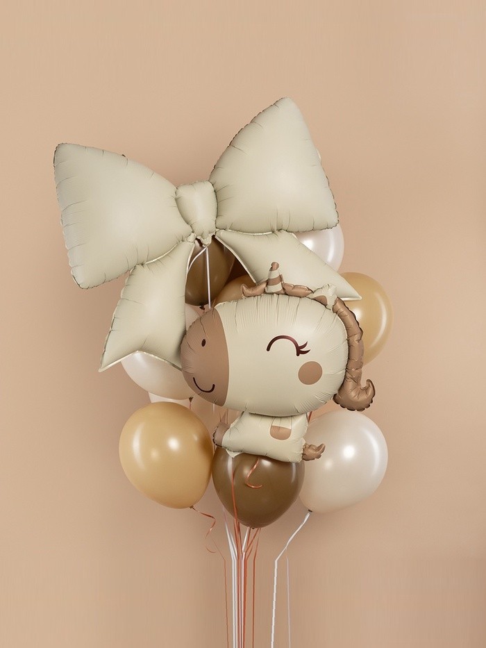 Воздушный шар фольгированный 39" «Бантик», кремовый Воздушный шар фольгированный 39" «Бантик», кремовый