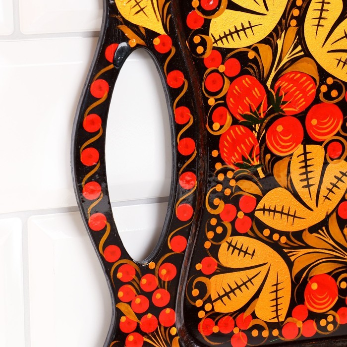 Поднос «Хохлома», ручная роспись, 38х23 см Поднос «Хохлома», ручная роспись, 38х23 см