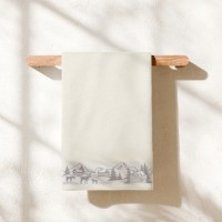 Полотенце махровое "Снежный город" 30х60 см, 100% хлопок, 360гр/м2