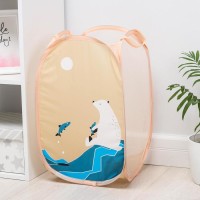 Корзина - сетка складная Доляна «Северный мишка», 32×32×52 см, бежевая