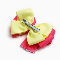 Бант для волос на заколке школьный, 12.5 см, Кошечка Мари