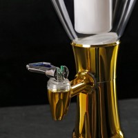 Башня пивная Gold, 2 л, колба с подсветкой, цвет золотой