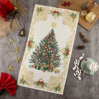 Новогоднее полотенце «Этель» Golden Christmas 40×73 см, 100% хл, саржа 190 г/м²