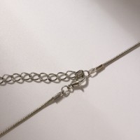 Кулон «Стразинка» круг в огранке, цвет белый в серебре, 40 см