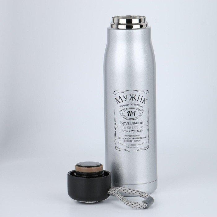 Термос, 600 мл, Тraveller "Мужик №1", сохраняет тепло 10 ч 26 х 7 см Термос, 600 мл, Тraveller "Мужик №1", сохраняет тепло 10 ч 26 х 7 см