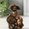 Фигурка гипс «Заяц на деньгах», 10 см, винтажная бронза
