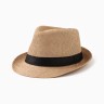 Шляпа мужская MINAKU "Плетеная", размер 58, цвет бежевый