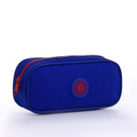 Косметичка-пенал на молнии с карманом, «Звезда», васильковая