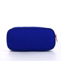 Косметичка-пенал на молнии с карманом, «Звезда», васильковая