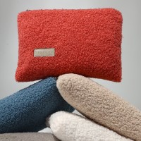 Косметичка женская на молнии TEXTURA, плоская, плюшевая, розовая